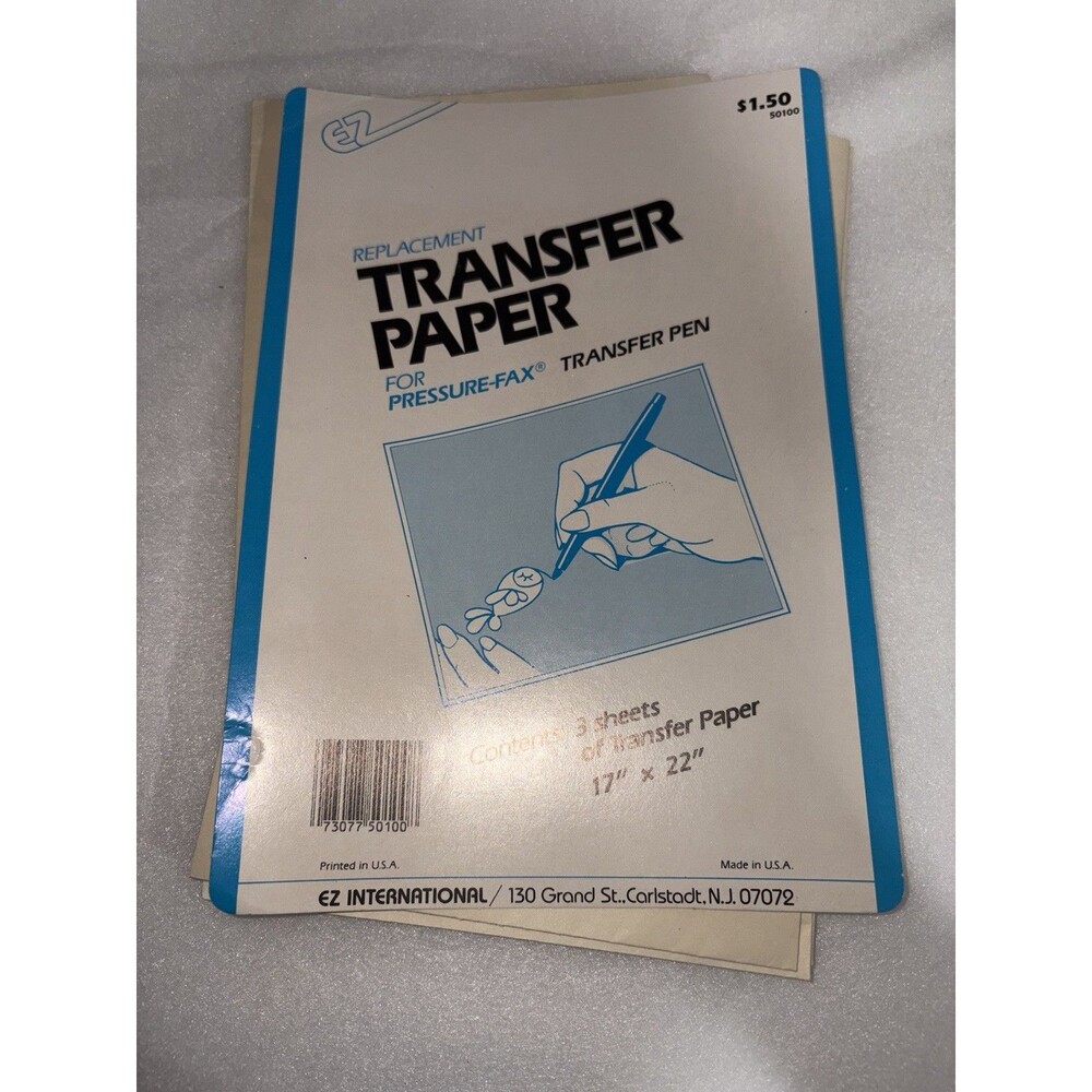 Vintage Transfer Paper for Pressure Fax Transfer Pen 17x22 Inches Lot of 2.5